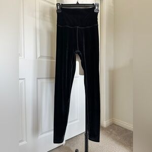 Beyond Yoga Velvet Black Leggings High-Waisted Size S